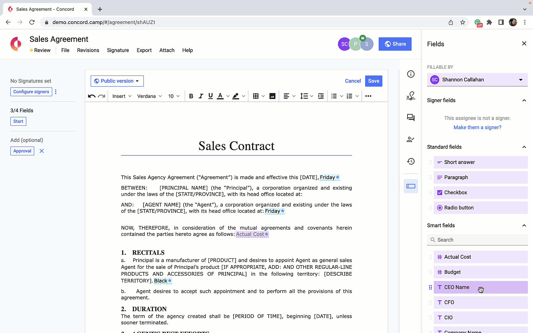Adding Fields to a Document