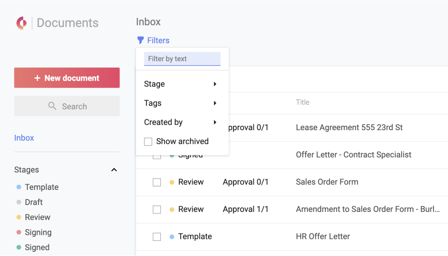 Document Filters