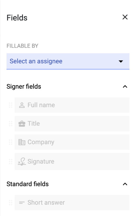 Adding fields to Word mode and PDF documents