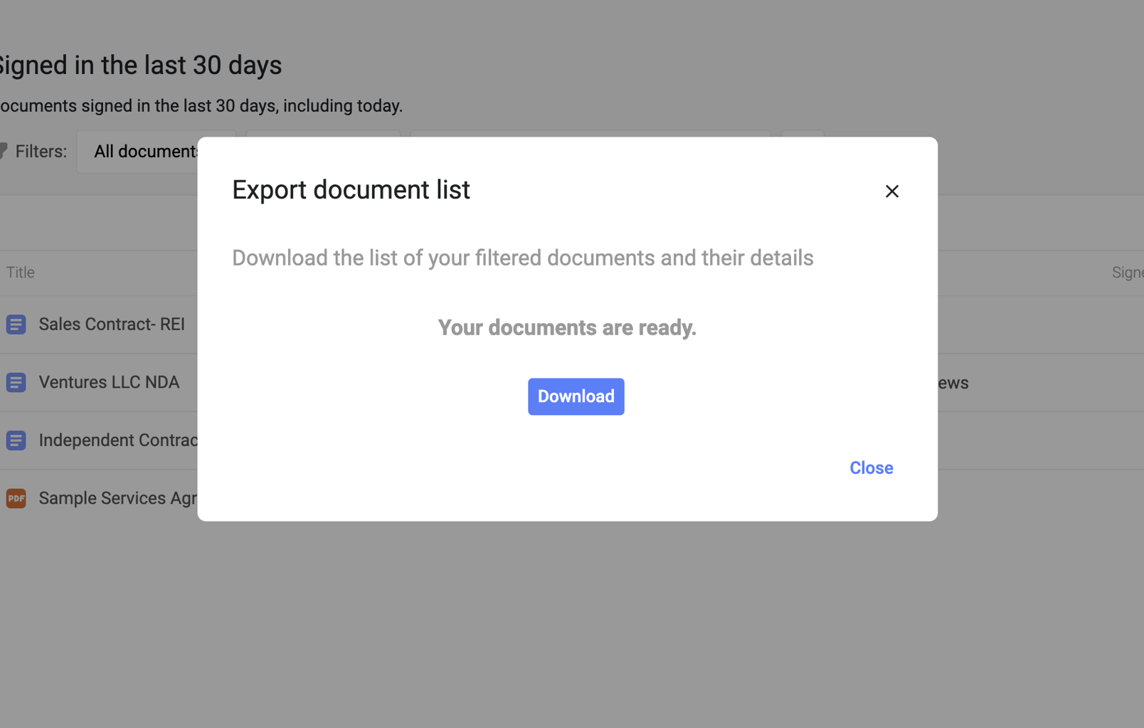 Export a Report
