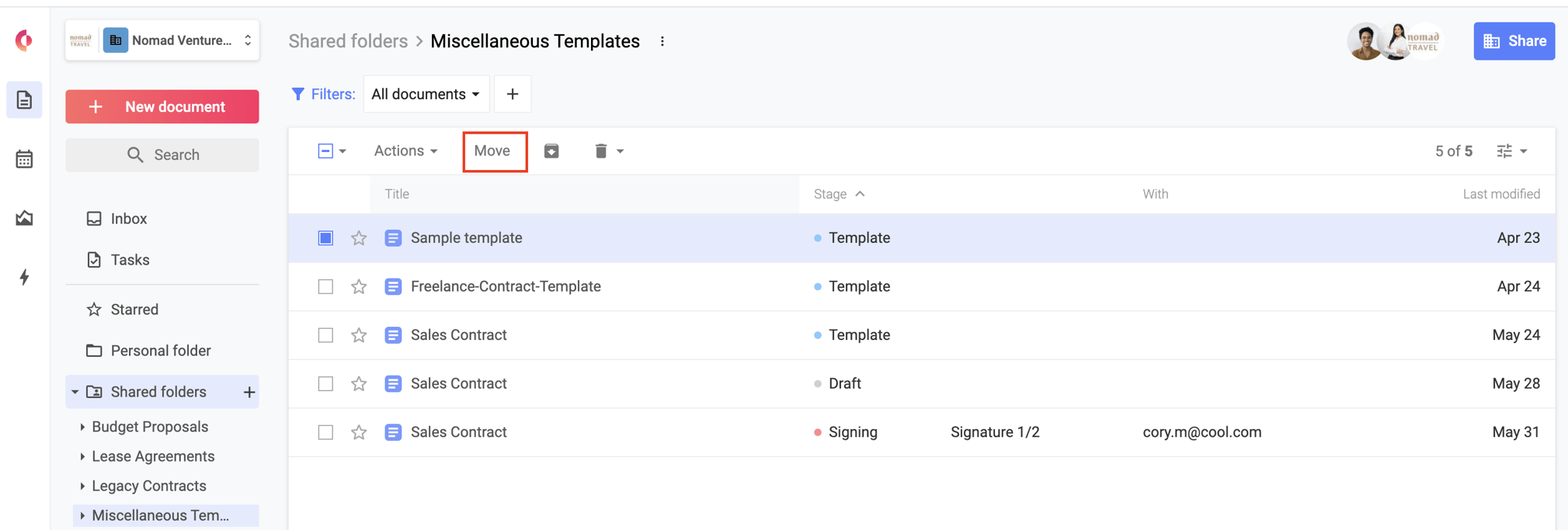 Manage Your Document Access Rights with Folders