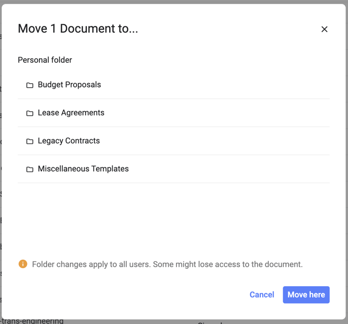 Manage Your Document Access Rights with Folders