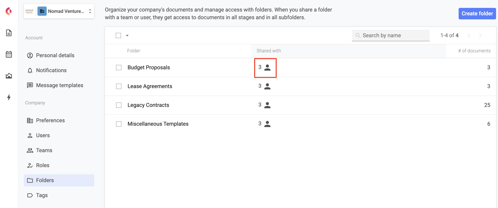 Manage Your Document Access Rights with Folders